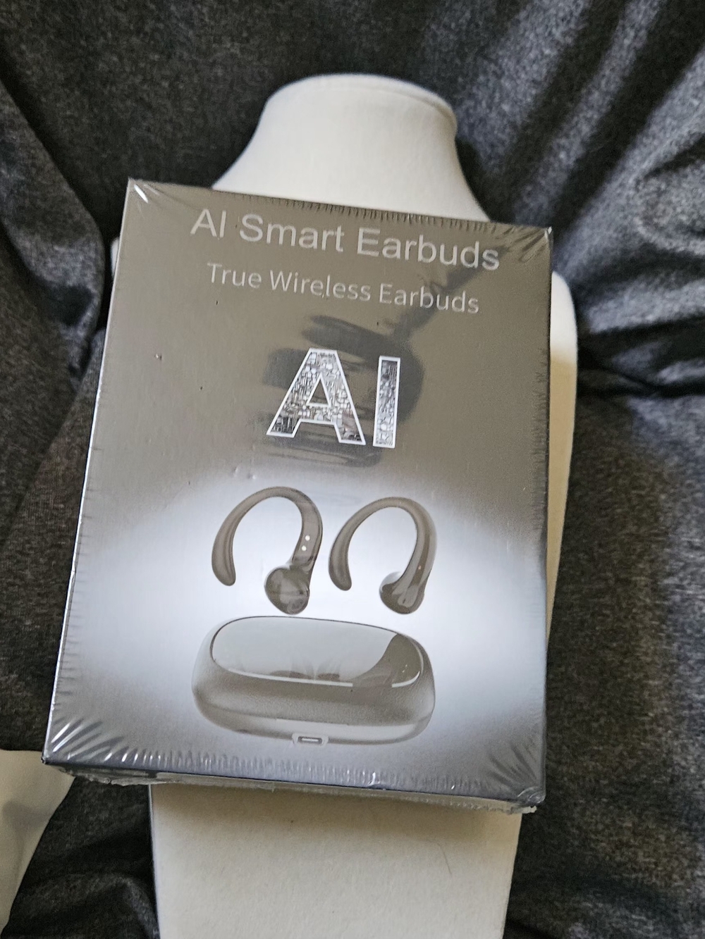 NIB AI Smart Earbuds True Wireless Open-Ear Bluetooth Headphones - Black